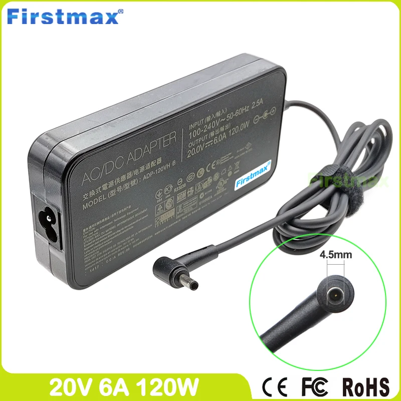 AC Adapter 20V 6A ADP-120VH B 120W Laptop Charger for Asus A570DD D570DD F570DD K570DD M570DD R570DD Q528EH Q538EI Q536FD Q537FD