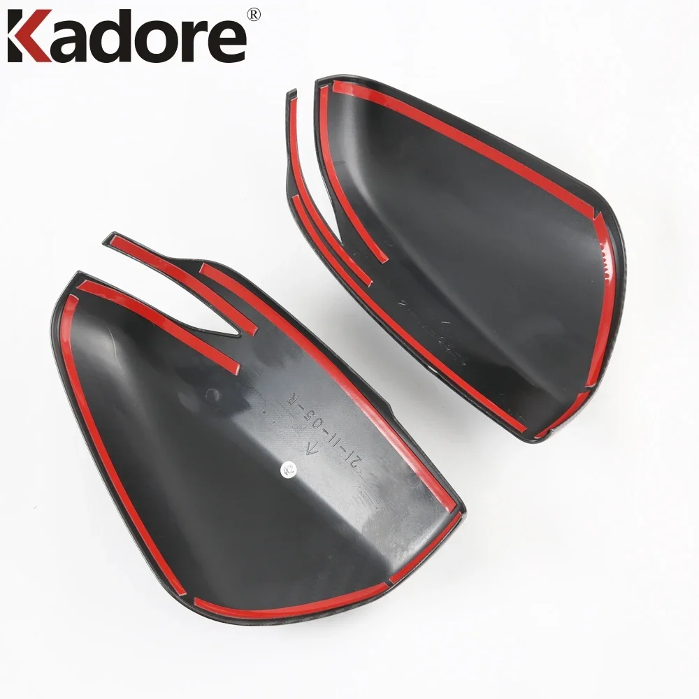 ABS Carbon Fiber Side Door Rearview Mirror Cover Trims Car Exterior Accessories For Subaru Outback 2020 2021 2022 - view 4