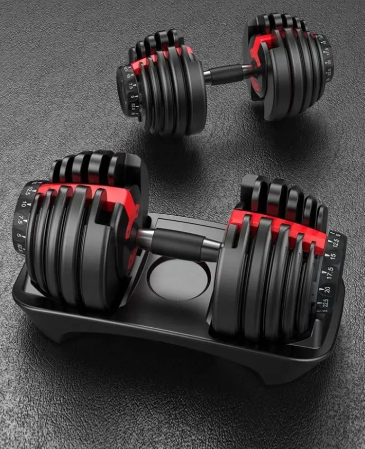 Adjustable Dumbbell 95lb 50lb Set Weight Adjustable Dumbbell Yuantou Manufacturer  Dumbbell Set  Gym Equipment