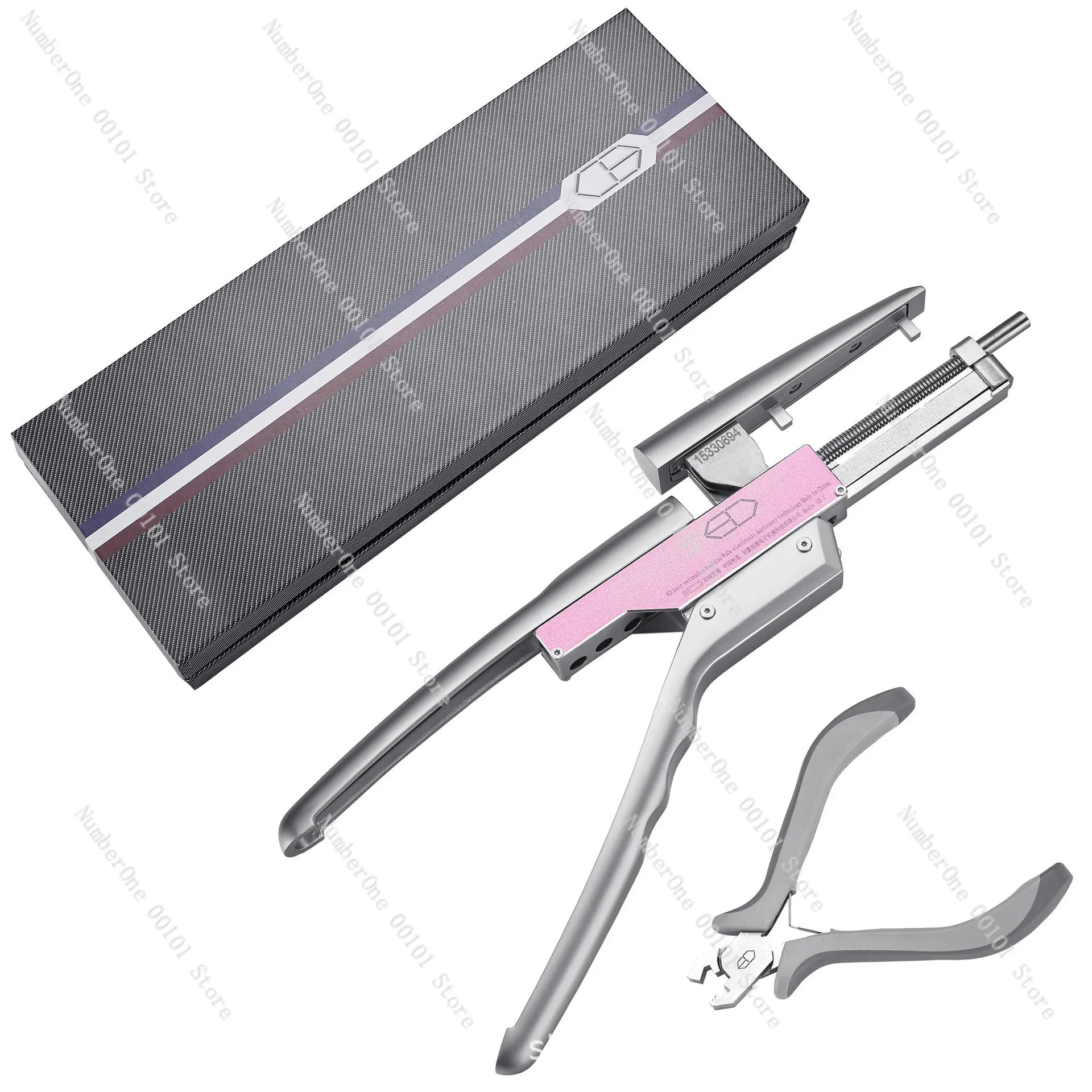 Traceless glue-free hair extension artifact 6D hair extension with hair removal pliers inside