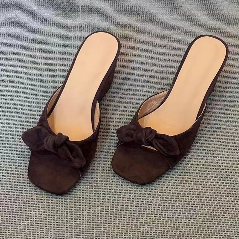 

Women Wedges Sandals Bow Shoes Woman High Heels Slippers Summer 2026 Designer Pumps Open Toe Casual Flip Flops Mujer De Slides