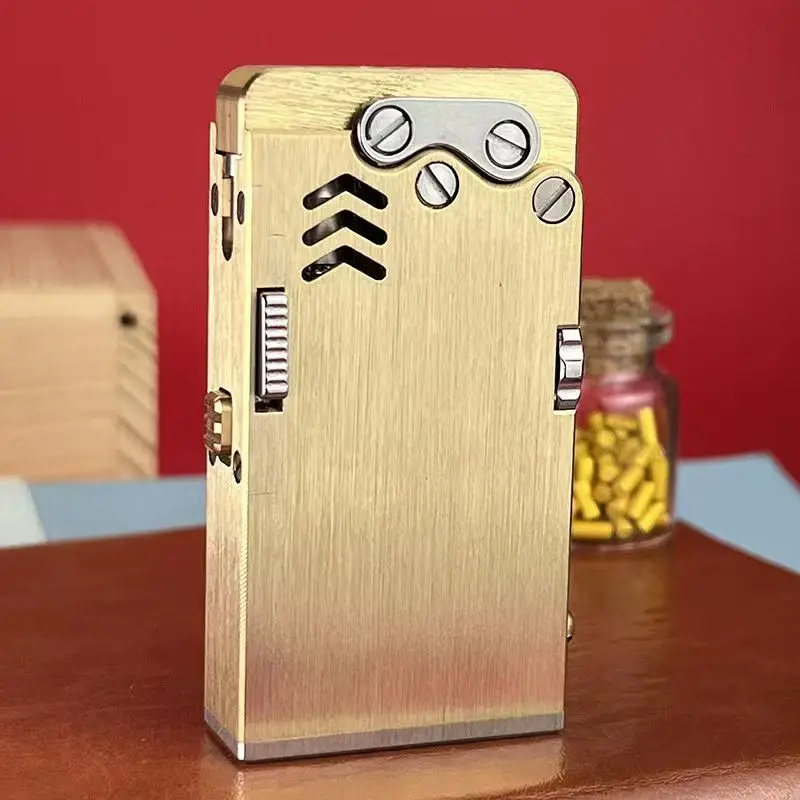 Titanium Alloy Sixth Generation Automatic Ignition Mechanical Armor Dragon Tongue Lighter One-click Ejection Kerosene Lighter