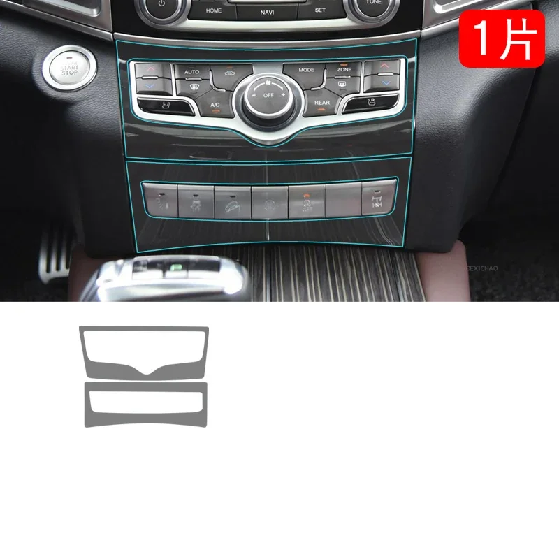 Película protectora transparente para Haval H9 2020-2022, pegatina Interior de coche, pantalla de Control Central, puerta de engranaje, Panel de salpicadero de aire