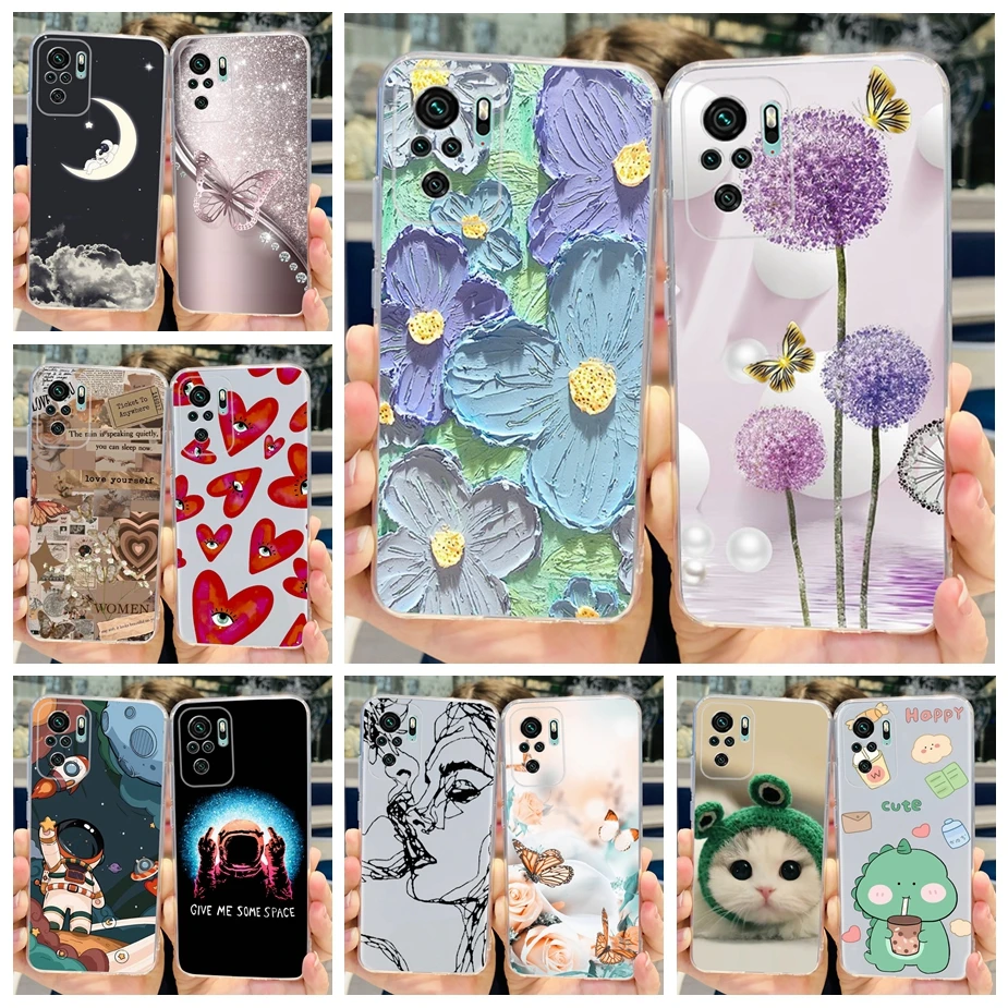 For Xiaomi Redmi Note 10 4G Case Redmi Note 10S Luxury Painted Cover Cases For Xiaomi Redmi Note 10 Pro Max Note10 S Soft Fundas