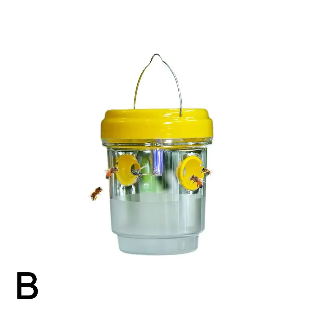 1Pcs  Solar Wasp Trap Waterproof Outdoor Hanging Trap Safe Non-Toxic Bee Hornet Traps Reusable Garden Fruit Fly Catcher