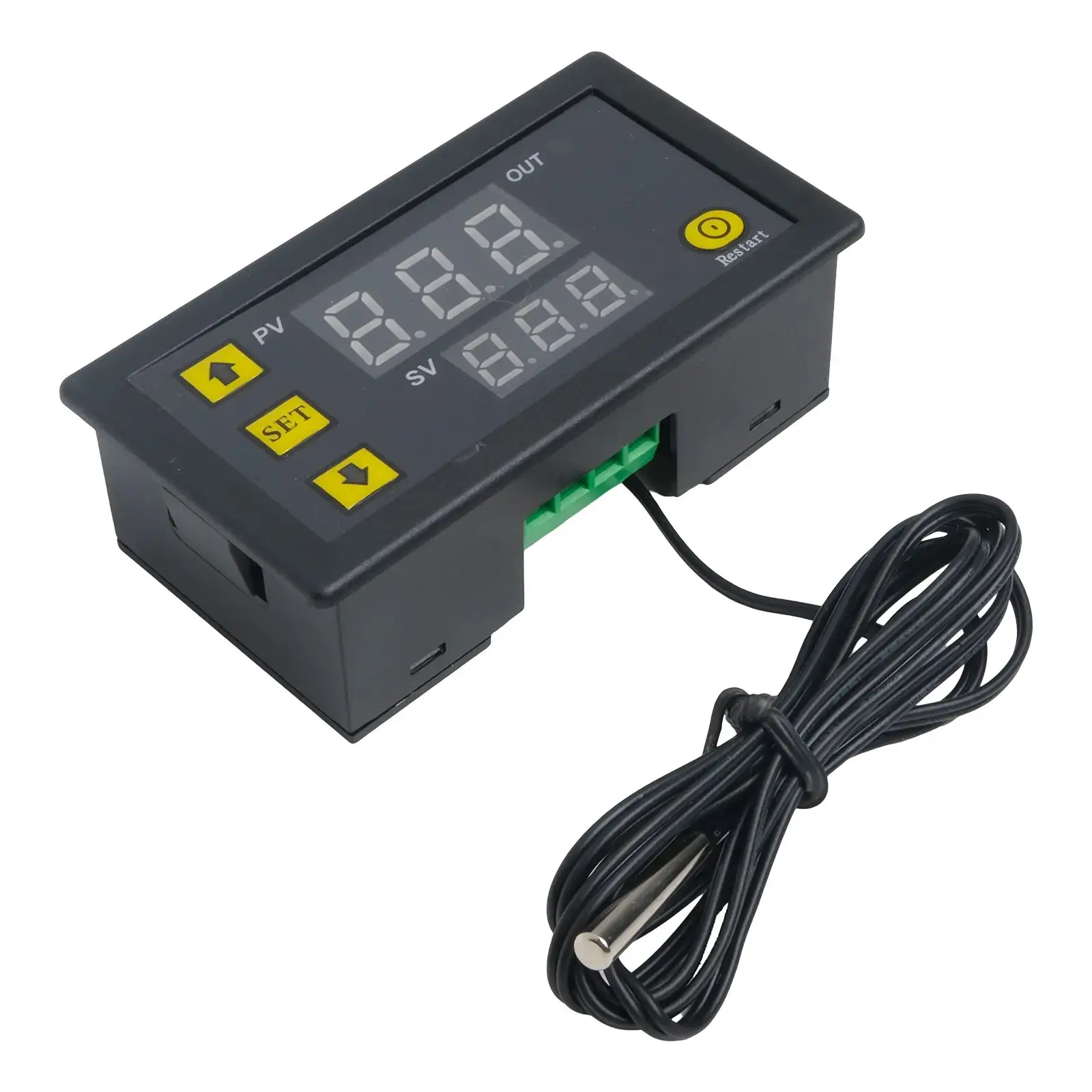 2 Pcs W3230 AC 5V/12V/24V Digital Temperature Controller,with 10K Sensor Probe Smart Temperature Control System Accessories