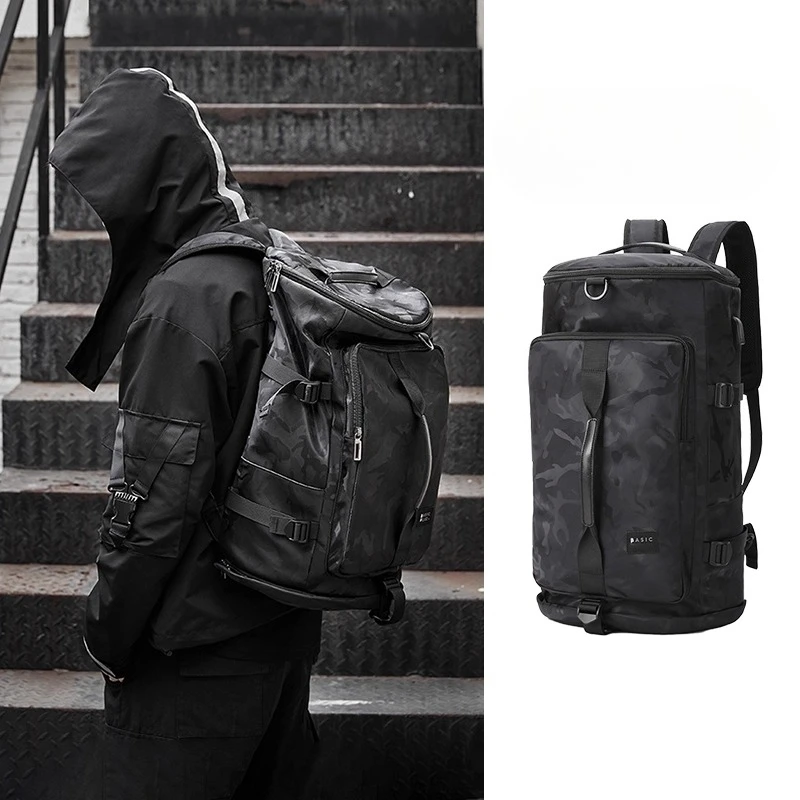 

Men's travel bag, large-capacity outdoor basketball double shoulder luggage bag, men's computer sports fitness bag.