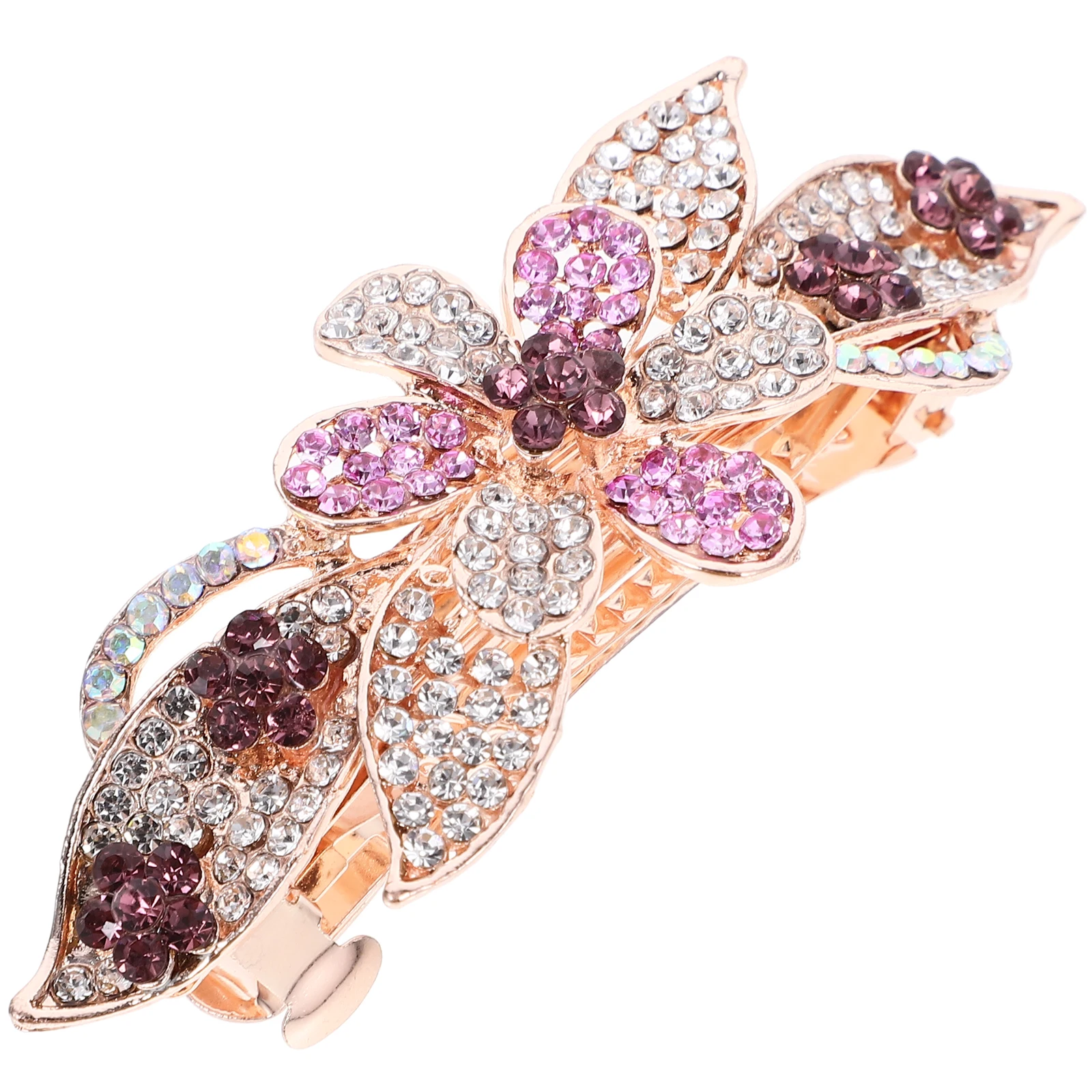 

Clips for Women Rhinestone Hair Headdress Accessories Girls Barrettes Pins Purple Alloy Miss
