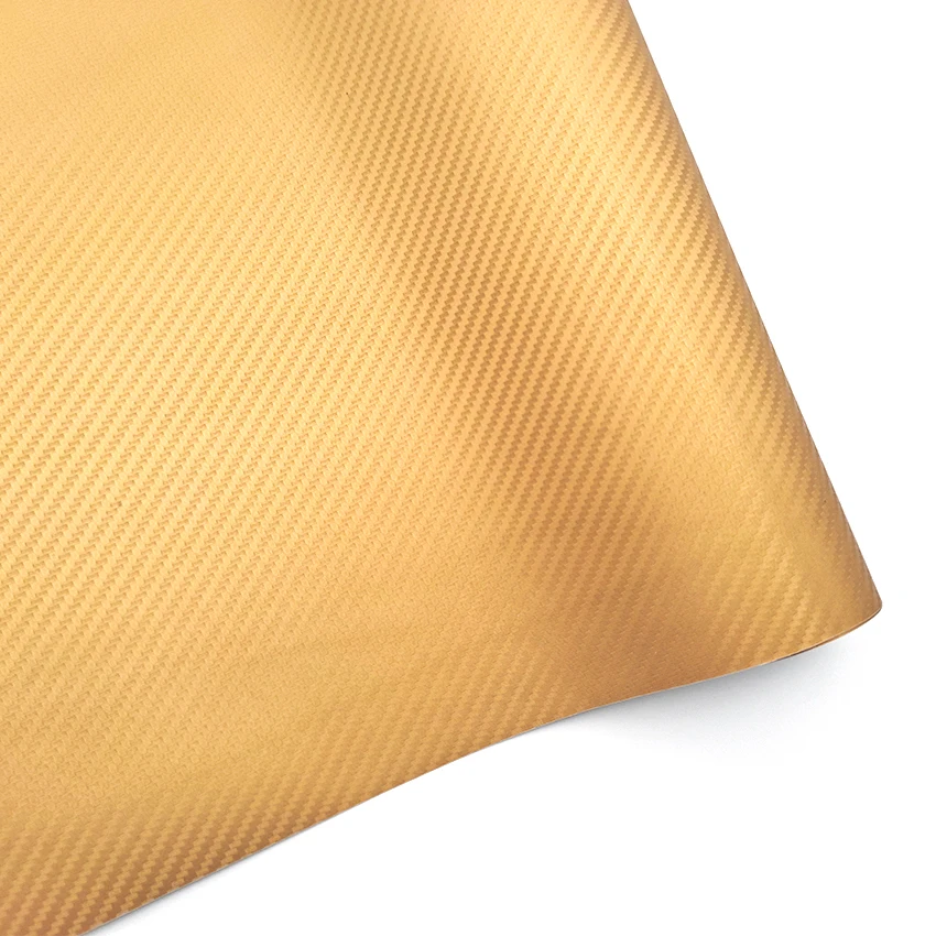 3D Matte Gold Carbon Fiber Vinyl Car Wrap Sheet Roll Film Car Stickers and Decal Motorcycle Auto Styling Accessories Automobiles