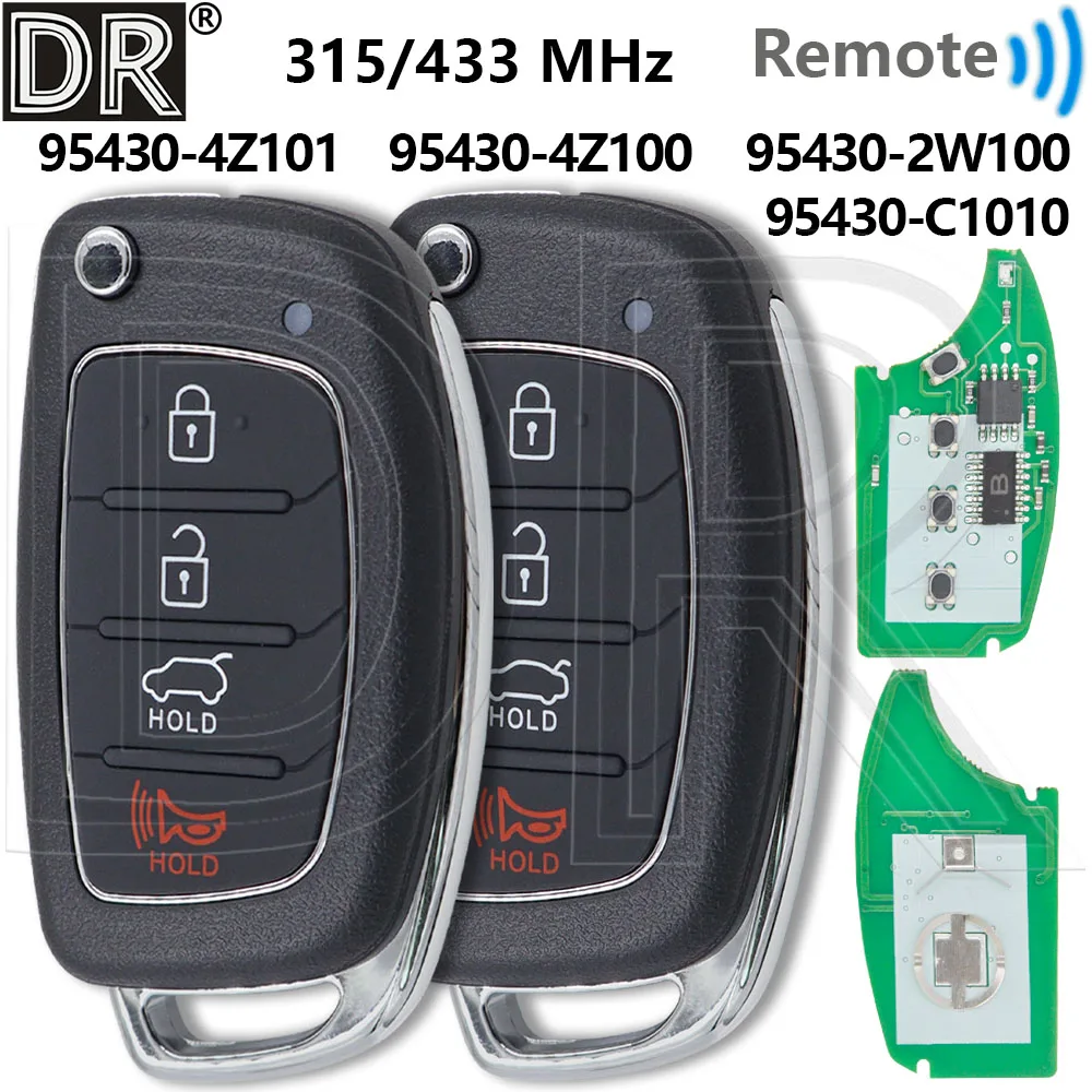 

Great 315/433MHz 95440-4Z100/4Z101/C1010/2W100 ID46/4D60/No Chip Car Remote Key For Hyundai SanteFe 2013-2016 Sonata 2014-2018