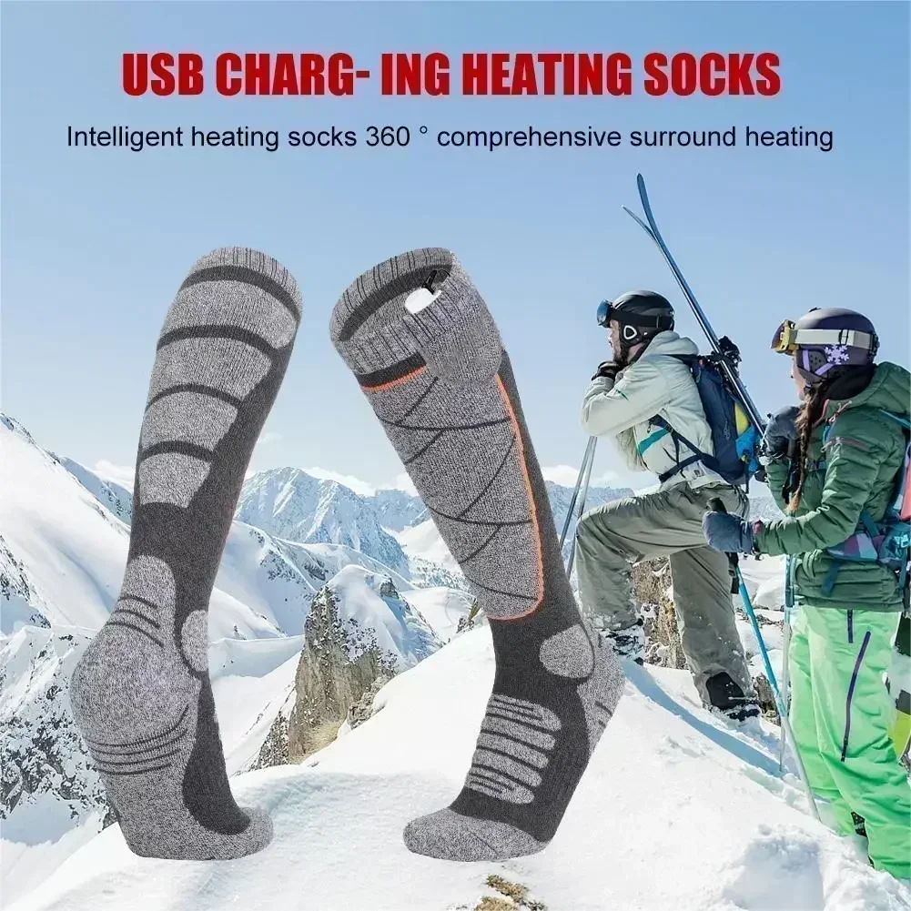 Intelligent Electric Winter Warm Socks 3 Modes Adjustable for Anti-Cold Skiing Outdoor Camping Hiking 3.7v Battery Foot Warmer