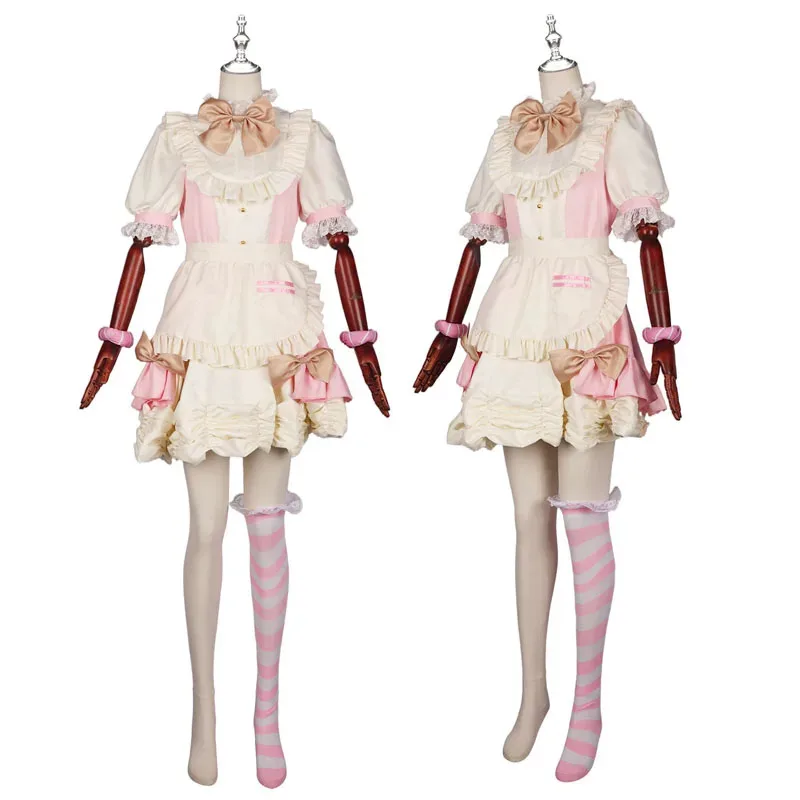 VOCALOID Miku милый фартук для горничной с кошачьими ушками, платье, униформа, наряды, аниме, косплей, милая юбка горничной для девочек, комплект с сине-зеленым градиентом, парик