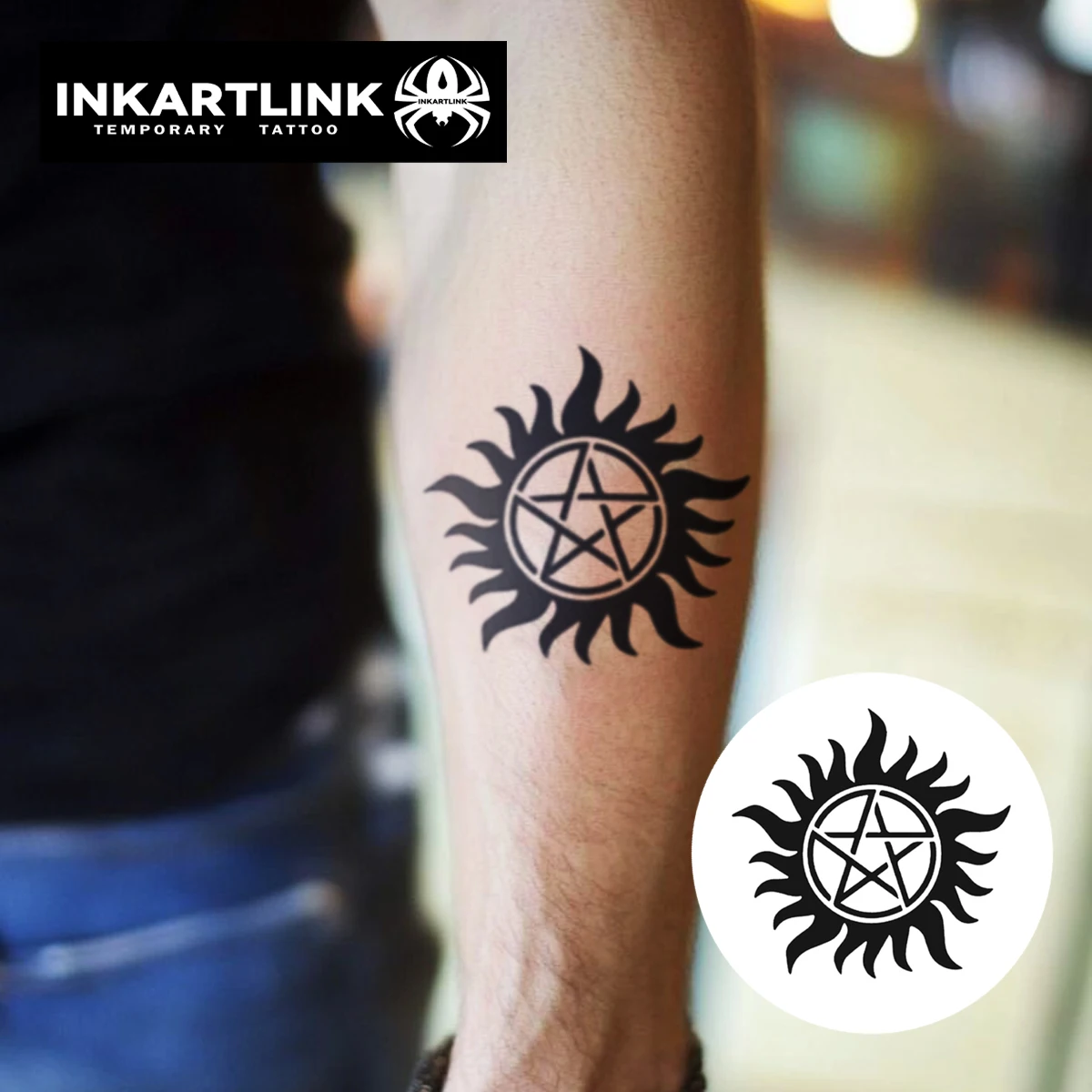 Sun temporary tattoo sticker, waterproof magic tattoo, lasts to 15 days fake tattoo, semi permanent tattoo