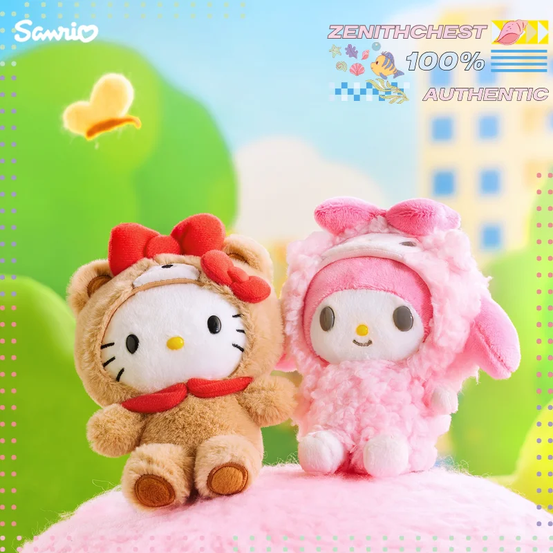 

Серия Sanrio Best Friends - плюшевые фигурки Hello Kitty и My Melody, очаровательные коллекционные игрушки для дома и офиса, уникальные подарки.