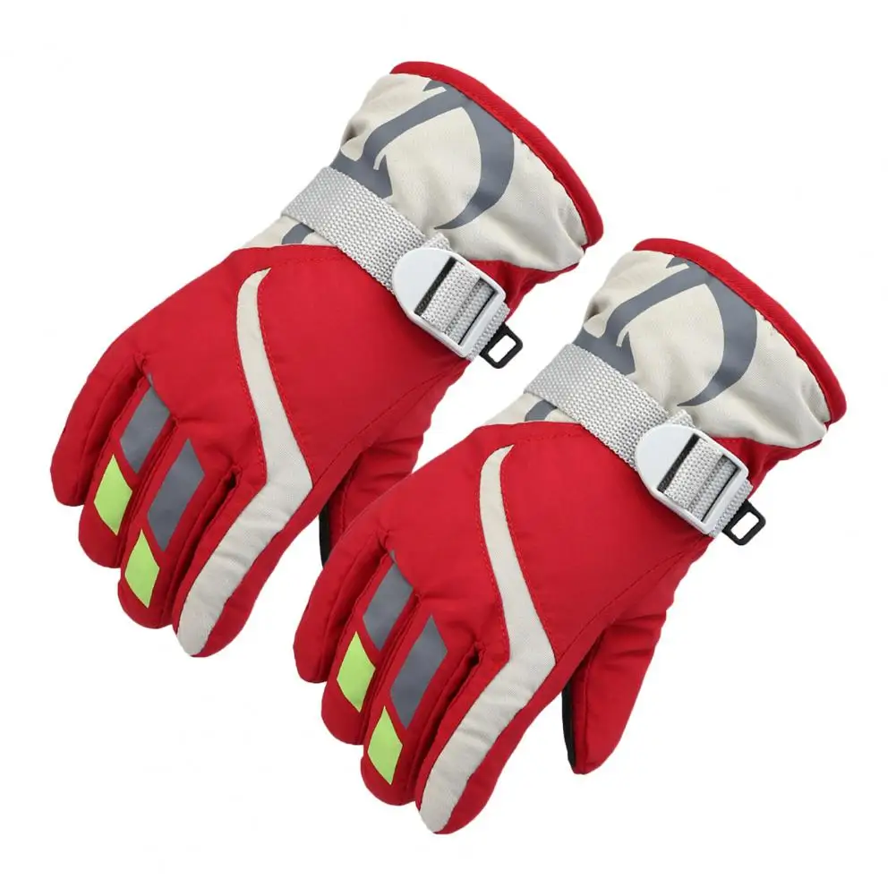 

Children Outdoor Gloves Winter Warm Gloves Full Fingers Fleece Thermal Ski Gloves Waterproof Fabric Kids Cycling Skiing Mittens