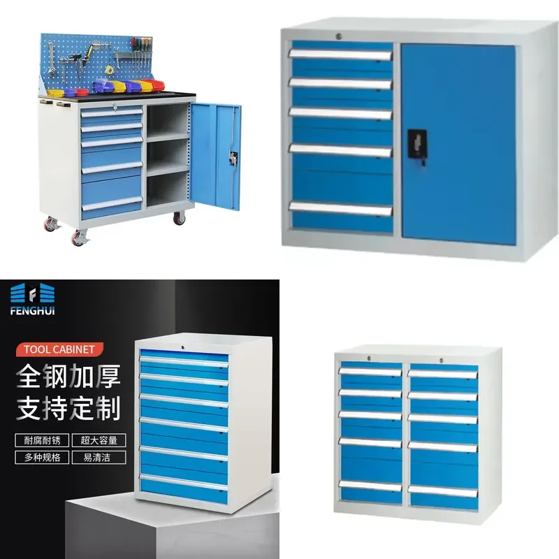 

Customized Drawers Rolling Metal Tool Cabinet Trolley Cart With Workshop Tool Sets Box Automobile Maintenance
