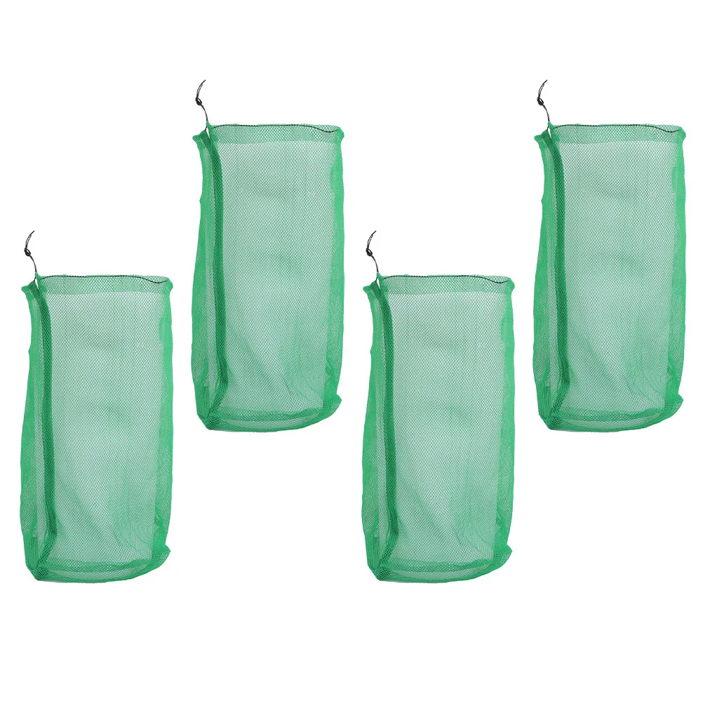 

4Pcs Portable Drawstring Fish Net Bag Nylon Fishing Mesh Large Capacity Fish Catcher Outdoor Storage Fishing Net