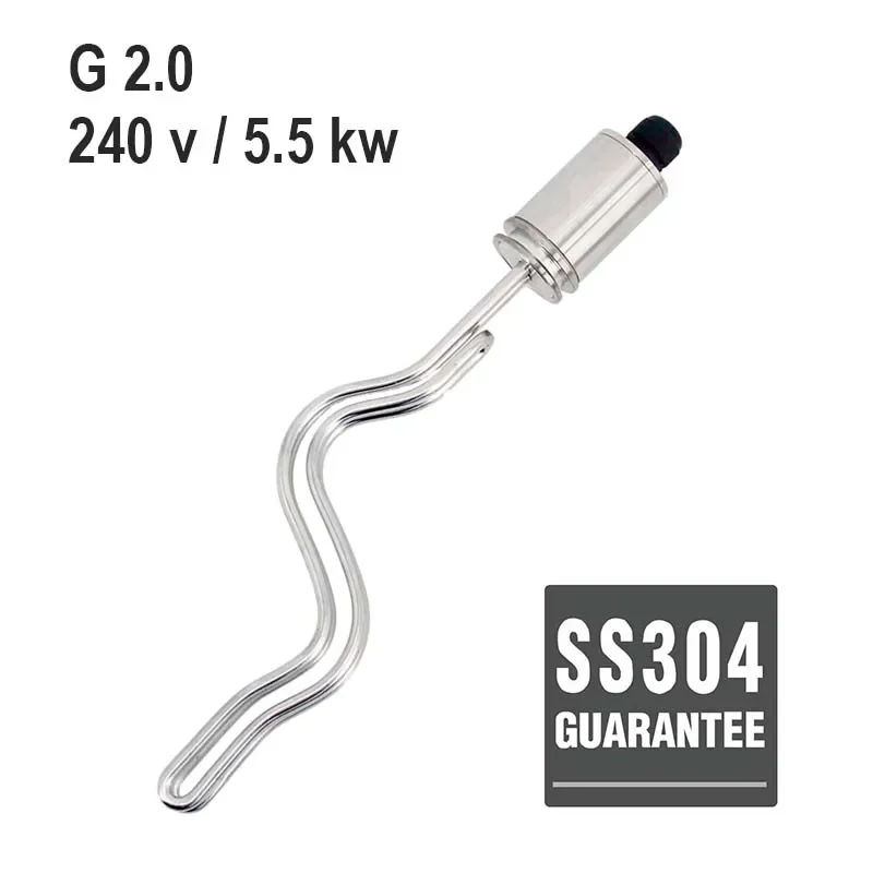 ULWD Heating Element 240V 1.5 TC 50.5mm Straight Ripple 304 Stainless Electric Brewing