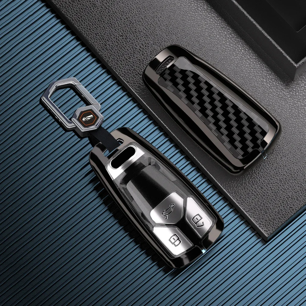 

Zinc Alloy Car Remote Key Case Cover For Audi A4 A4L A5 Q5 Q7 TT TTS 8S B9 2016 2017 2018 Accessories