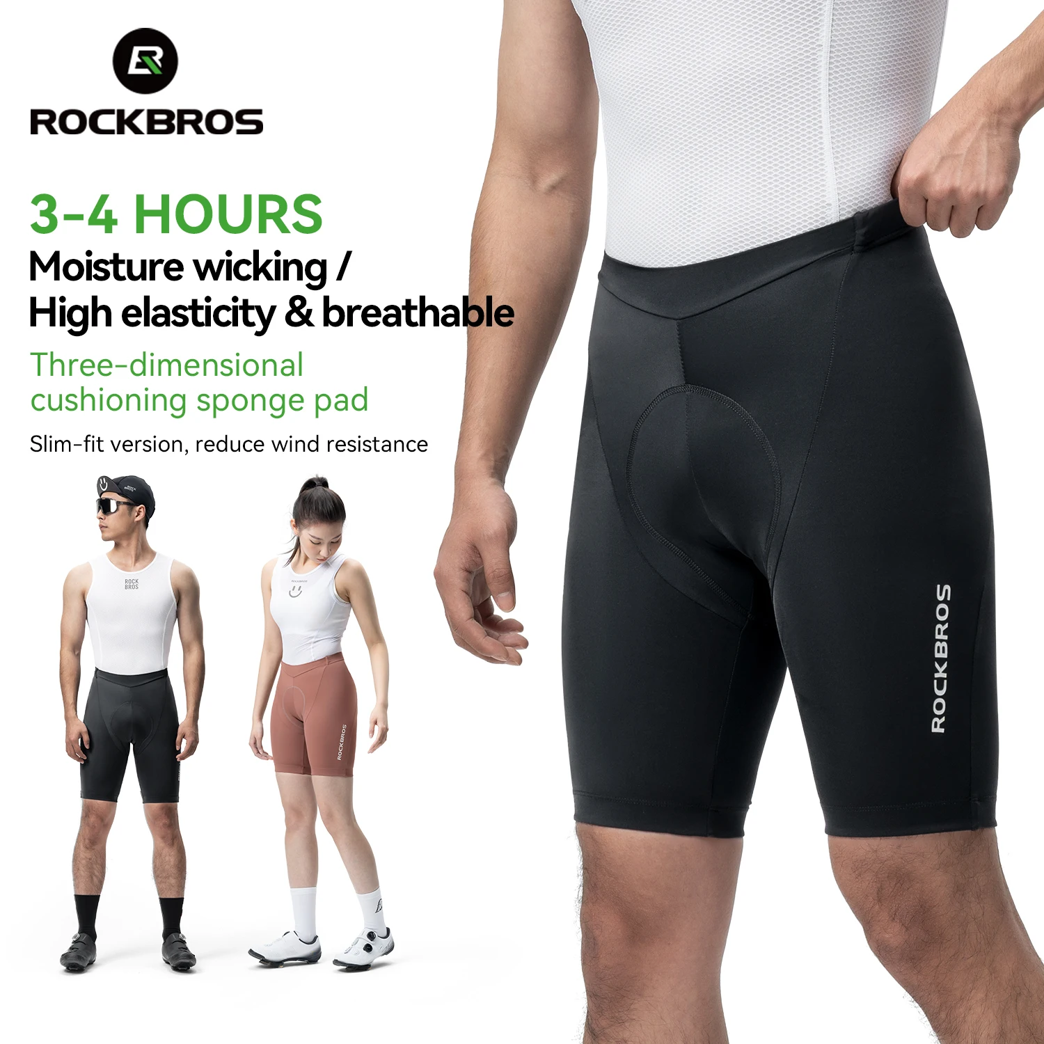 ROCKBROS Summer 3D Pad MTB Bike Shorts Men Women Breathable Quick Dry Cycling Shorts Sport Tights Cushion Bicycle Shorts Pants