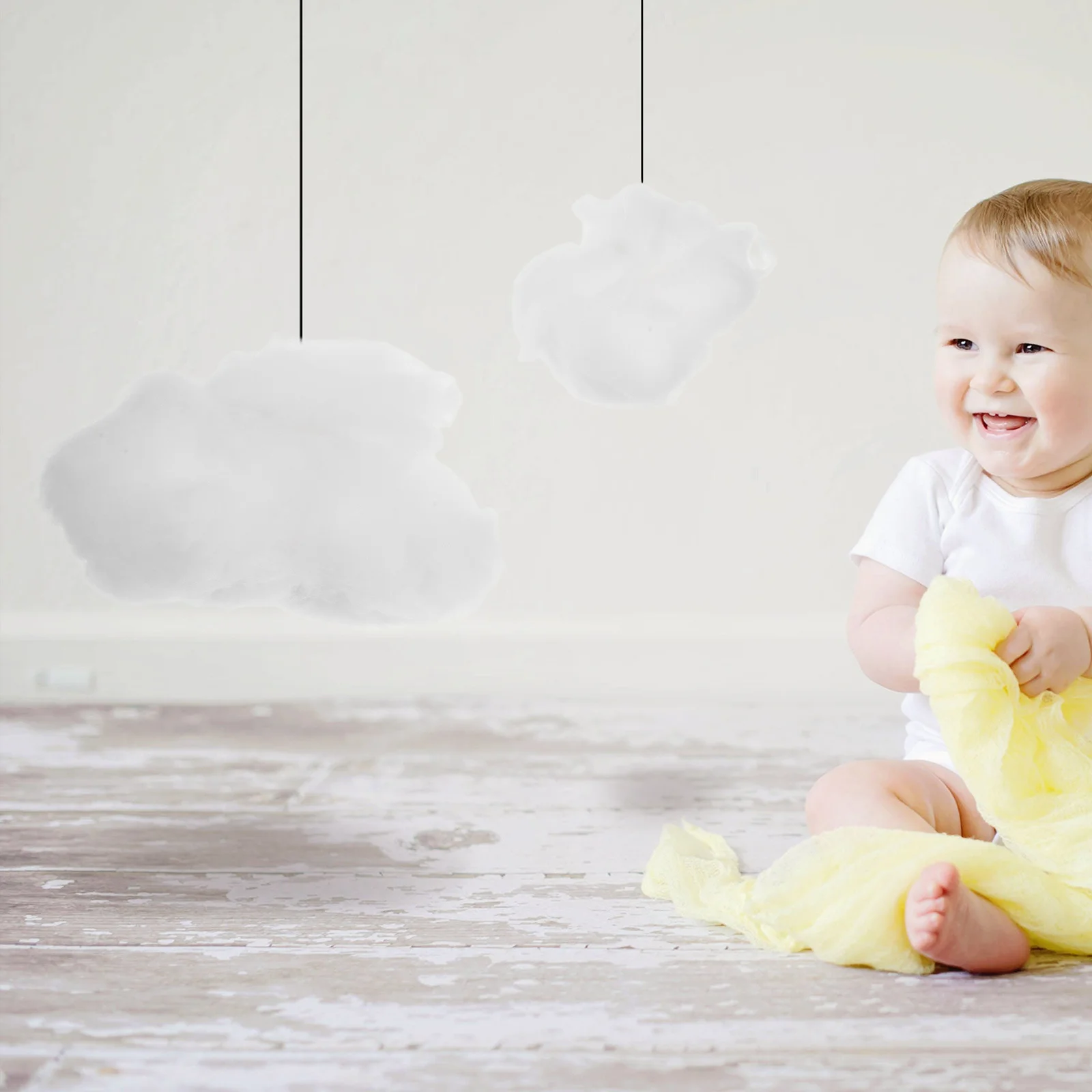 

6Pcs Artificial Hanging Cloud Decorations Fake Ceiling Clouds for Bedroom Party Wedding Classroom Ceiling Hanging Ornaments