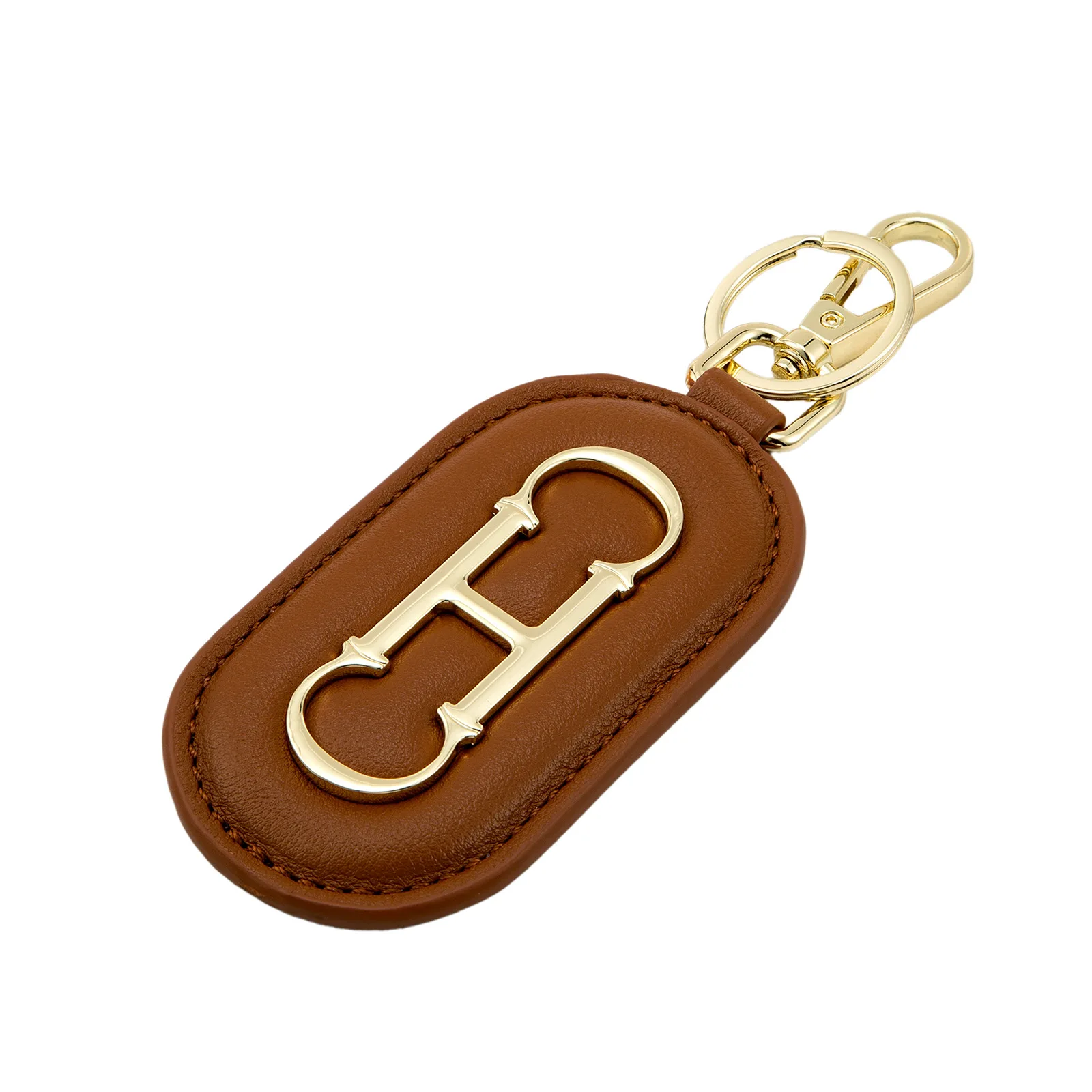Fashion CH Leather Key Ring Metal PU Leather Keychain Personalized Gift Keychain Pendant