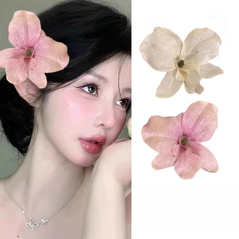 

Simulation flower hairpin female broken hair artifact ear hairpin temperament head flower side clip headgear