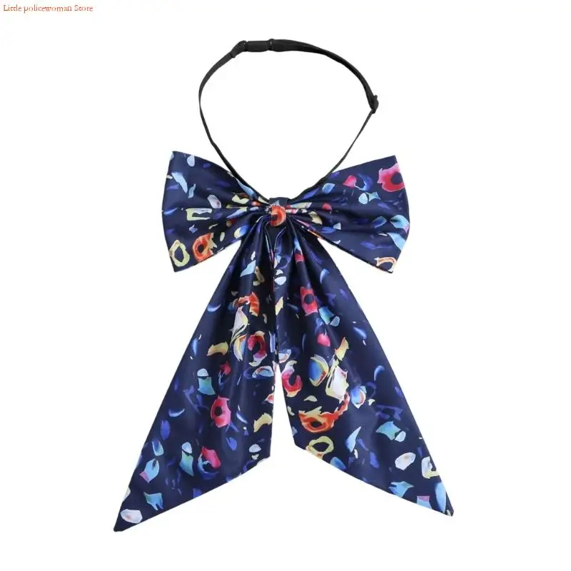 

F92D Элегантный галстук-бабочка с воротником-ошейником большого размера с художественным принтом и ложным воротником для женщин