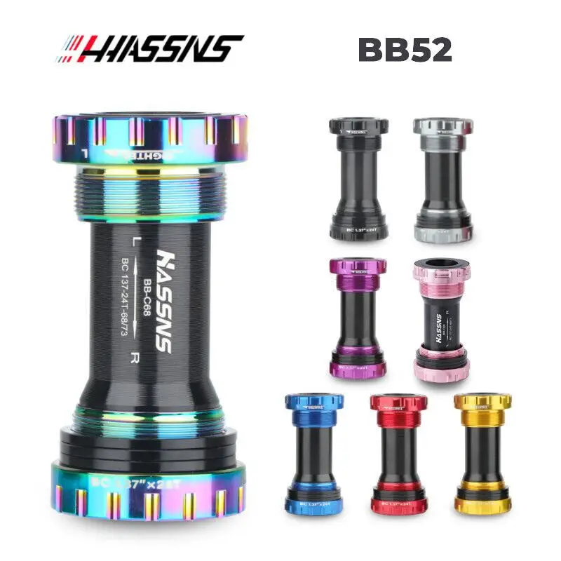 

HASSNS M68 BSA Threaded Bottom Bracket 68 73mm for MTB Road Bike HollowTech II Aluminum BB