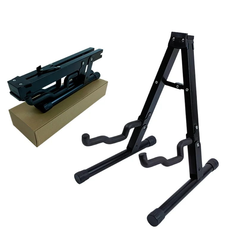 Folding A-type Guitar Stand, Electric Wood Dual Use Stand, Small Volume Instrument Accessories