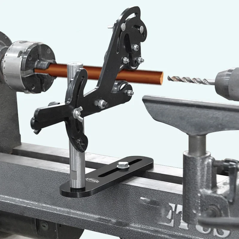 Telaio centrale per tornio multifunzionale Staffa rotante in legno anti-vibrazione Accessori di supporto Strumento stabilizzatore di bloccaggio ausiliario
