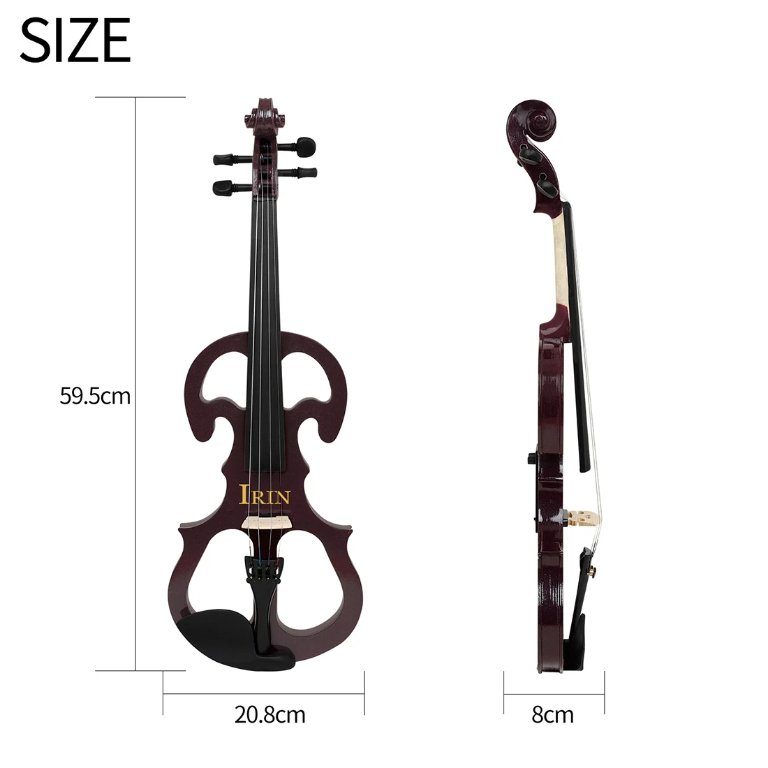 IRIN AU-06 Electric Smart Violin 4/4 Right Handed Electric Silent Violin Fiddle for Beginner Playing Set Pro Strings Instrument
