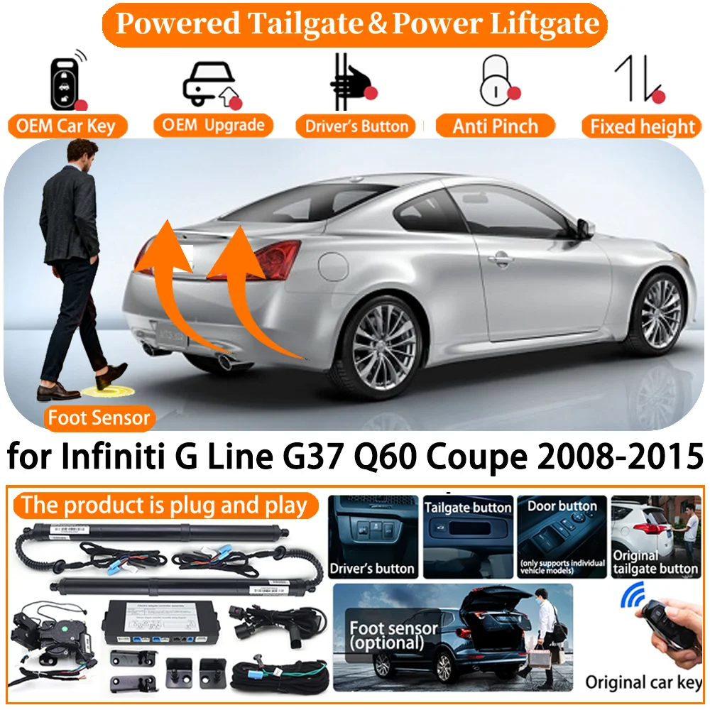 Car Powered Tailgate system for Infiniti G Line G37 Q60 Coupe 2008-2015 Automatic Electric Power Tailgate Tail Gate Lift kit