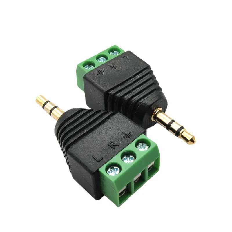 Video AV 3.5mm 2 3 4 Pole mono Stereo Male female AV Screw Terminal Jack 3.5 male 3 pin 4 pin Terminal Block Plug H2