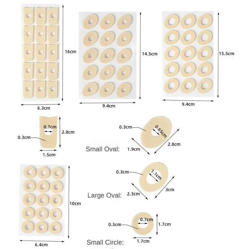 60pcs Self-Adhesive Callus Cushions for Feet, Corn Remover Pads for Toe Blister Bunion Wart Pain Relief Protective Gel Pads view 5