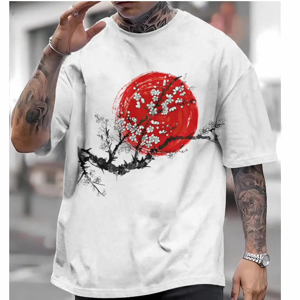 Summer Japanese Style Ukiyoe 3D Print T-Shirts Streetwear Men Fashion Harajuku Oversized O-Neck T Shirt Tees Tops Clothing