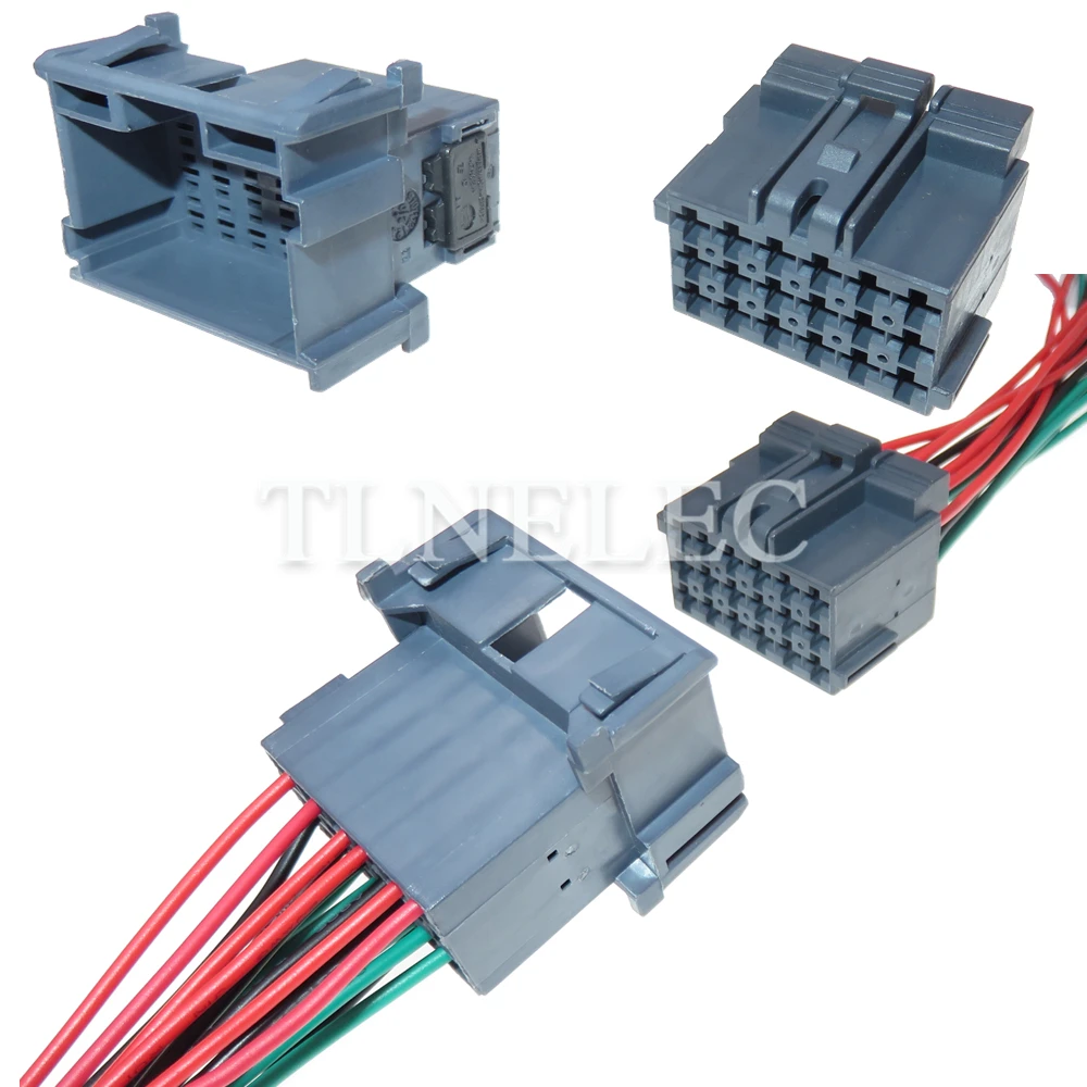 18 Pin Way Auto Unsealed Socket with Wires Car Male Female Wiring Harness Connectors 1-967624-1 1-967629-1