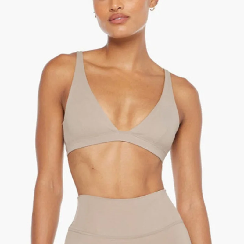 

Nude yoga bra for women, shockproof back, close-fitting, outdoor running and fitness sports underwear and shorts