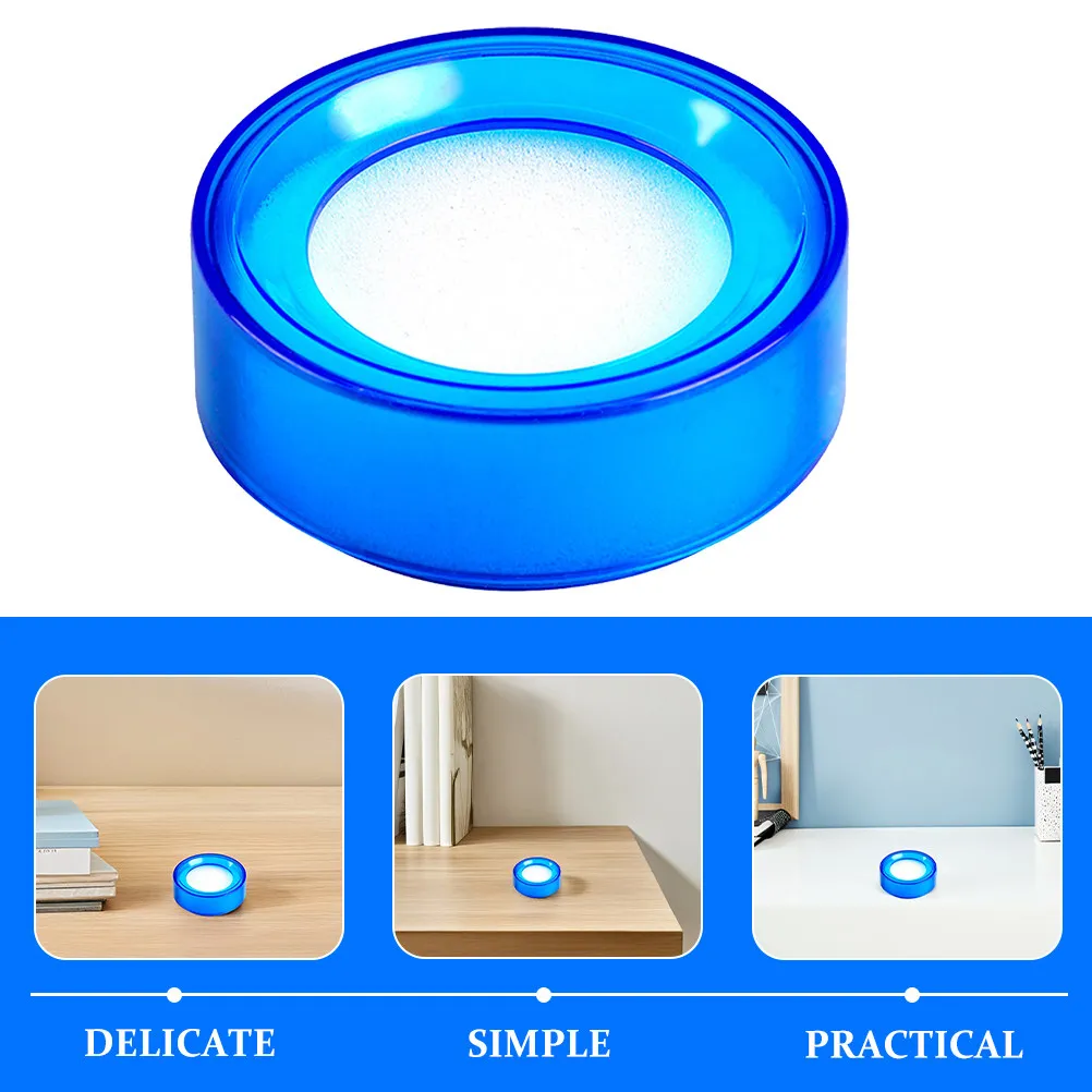 4Pcs Finger Moistener Plastic Round Sponge Cup Fingertip Sponge for Cash Handling Quick Sort Finger Moistener Bank Office Use