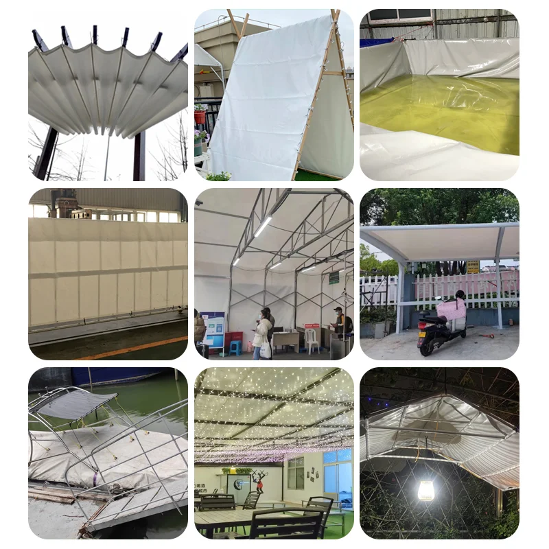 0.45mm Heavy Duty Tarpaulin Truck Waterproof Tarp Cover Car Shed Rainproof Cloth Terrace Umbrella Awning Canopy Tent Canvas