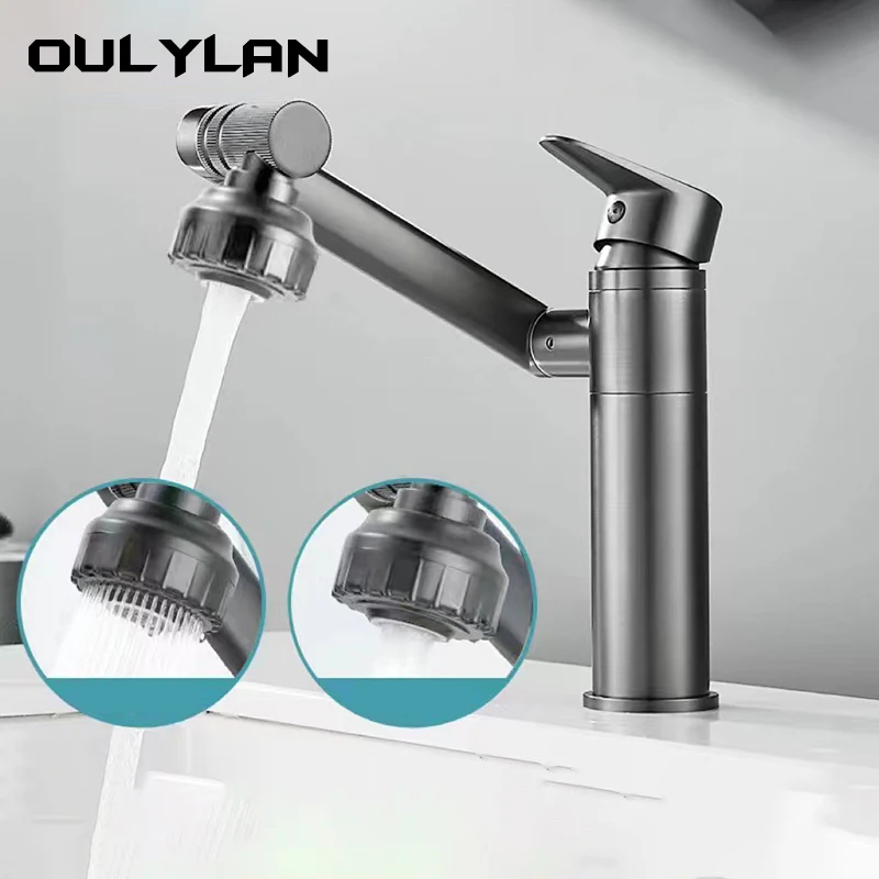 

Lucky Cat Faucet 360° Rotate Water-tap Basin Robotic Arm Faucet kitchen Bathroom Cold and Hot Dual mode water outlet