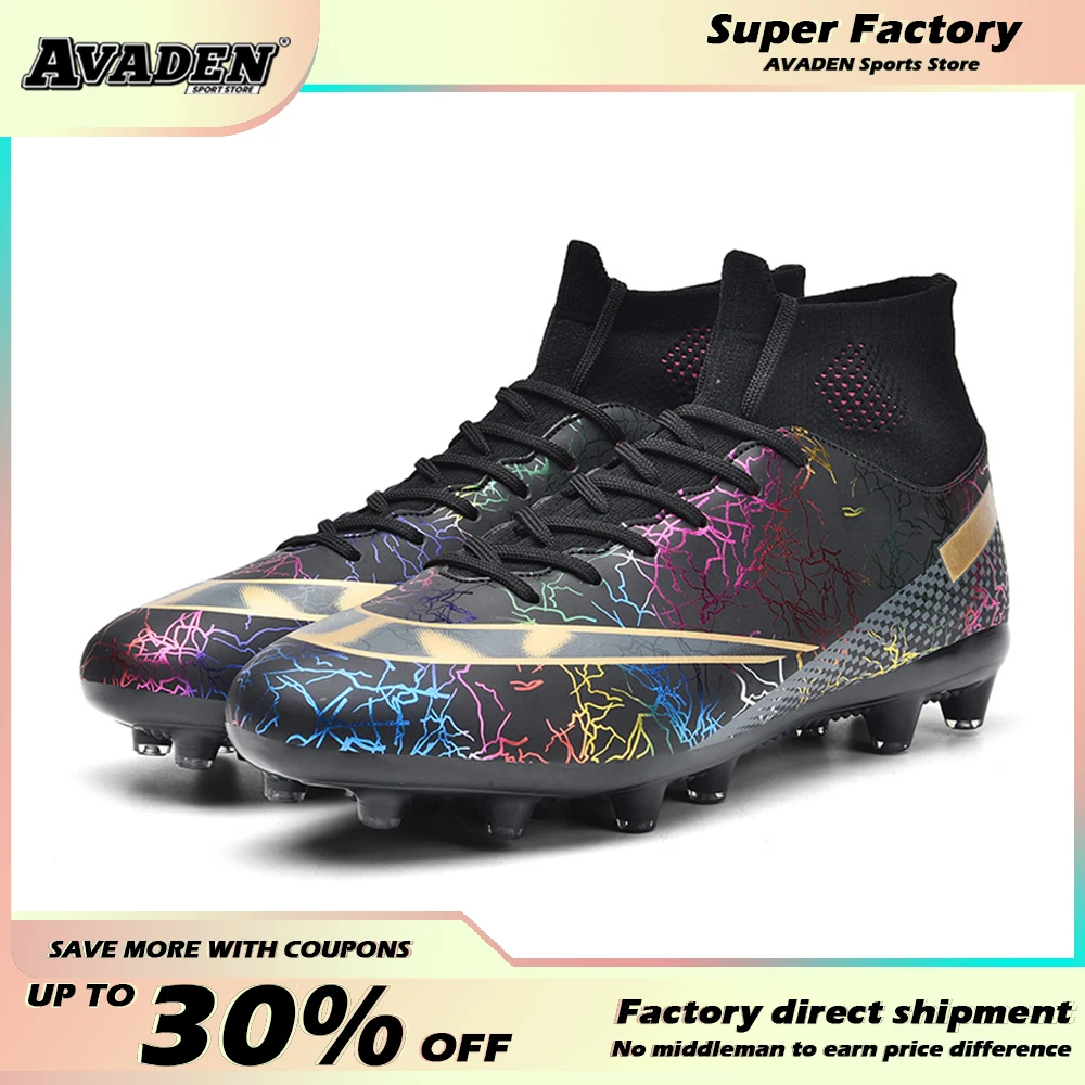 New Football Boots Professional Soccer Shoes TF/AG Cleats Adult Kids Sneakers Size 35-45 Futsal Sneakers Professional Field boot