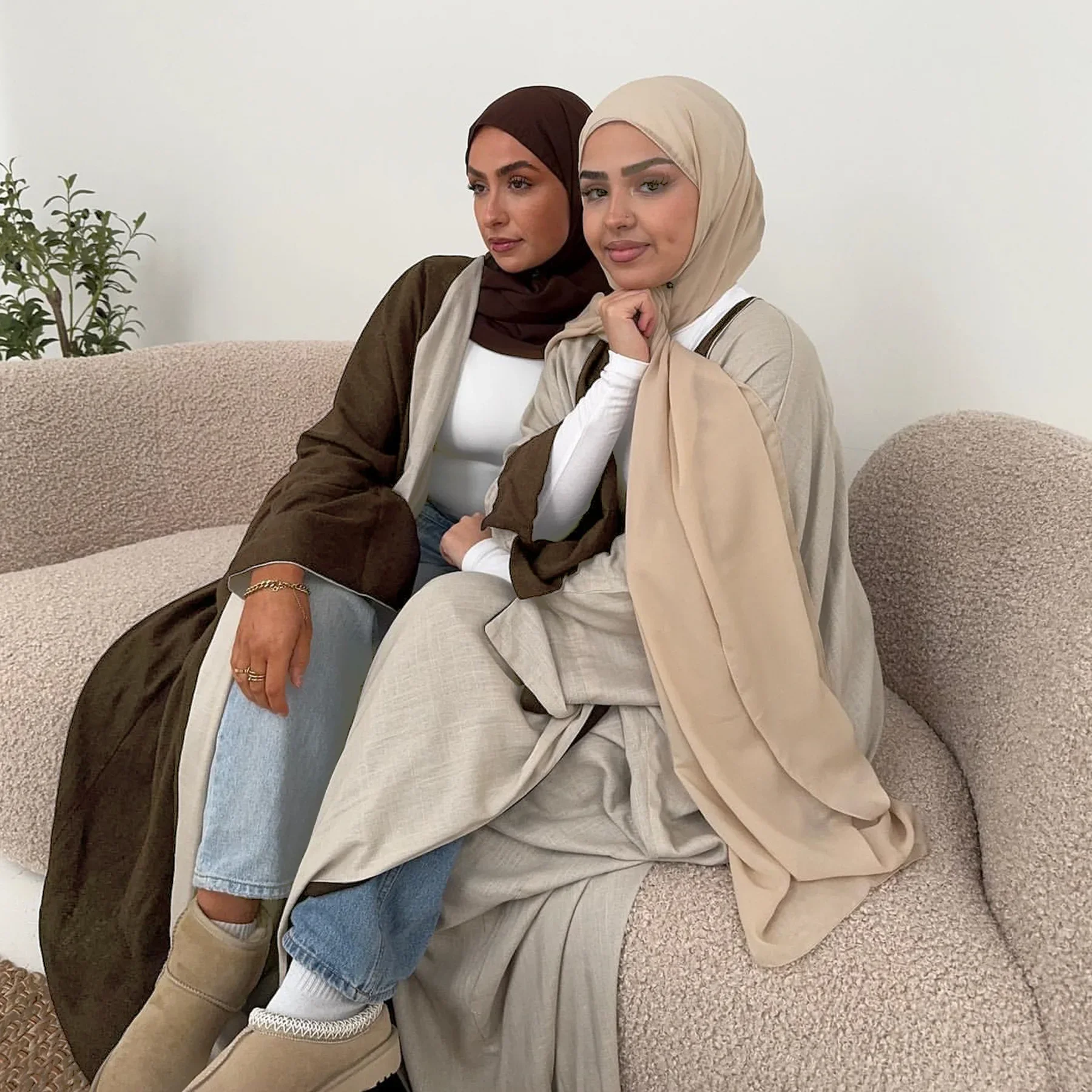 

2025 Reversible Muslim Modest Cardigan for Women Ramadan Saudi Arabia Dubai Abaya Dress Islam Party Jalabiya Elegant Turkey Robe