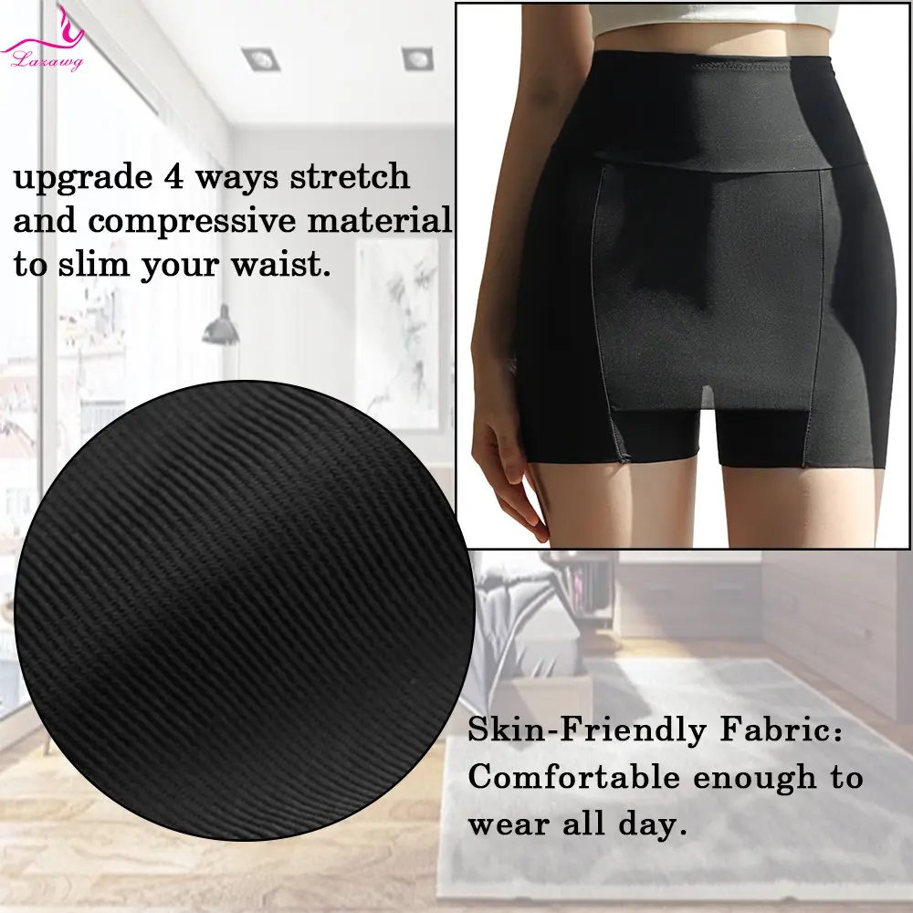 LAZAWG Seamless Safety Panties for Women High Waist Soft Shorts Flat Belly Briefs Ladies Breathable Summer Shorts Under Dress