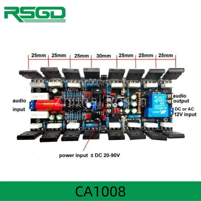 CA1008 Mono 800W Amplifier Board 1943+5200 Rear Amplifier Board Speaker Protection DIY IC Components Control Universal TV Board