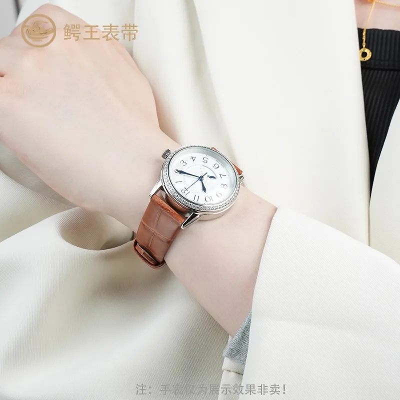 ل Pa-tek Phi-lippe PP وظيفة معقدة ساعة سلسلة 7140 حقيقية التمساح المرأة جلد التمساح حزام ساعة اليد 17x14mm