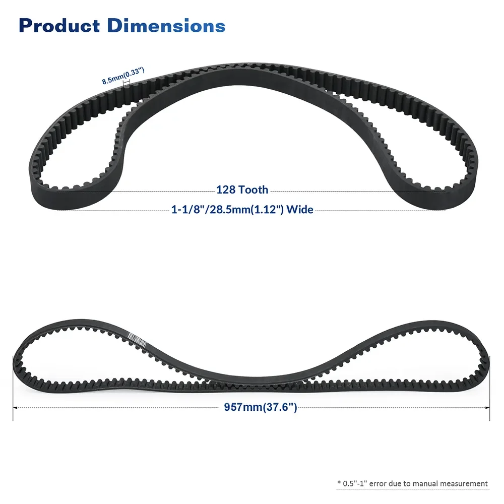 Rear Drive Belt Durable Easily Install Replacement Drive Belt For 91-03 Harley Davidson Sportster 883
