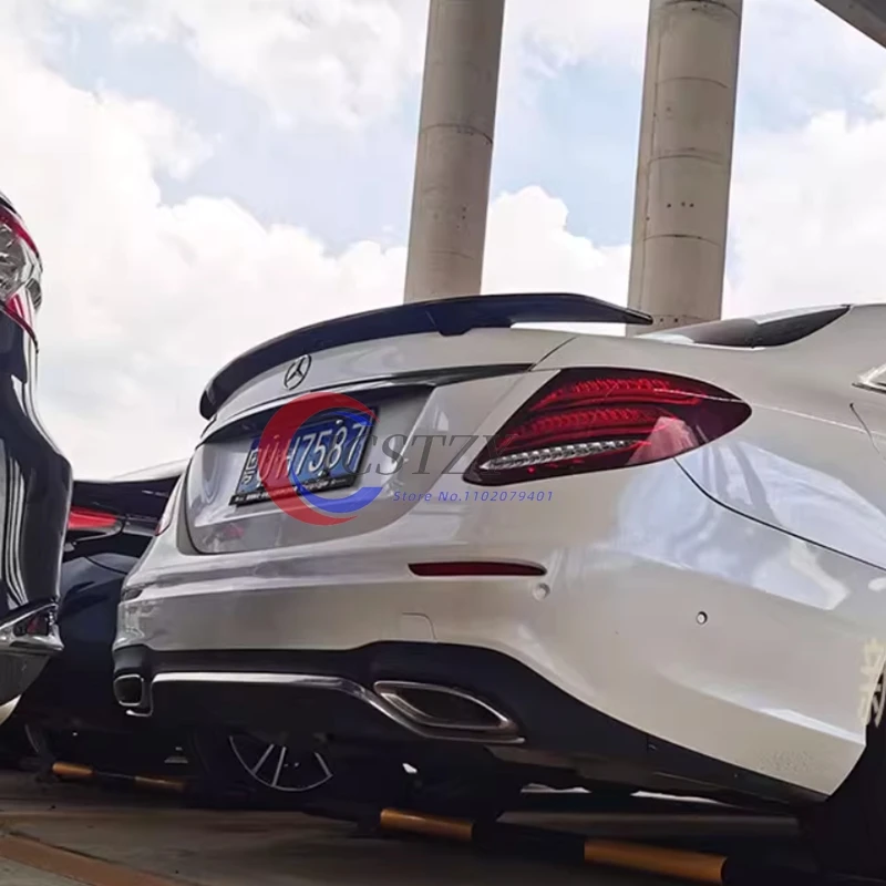 

Спойлер для Benz C-класса W213 2015-2020 C180 200 260 300 C63 из настоящего углеродного волокна/ABS глянцевый черный автомобильный спойлер на задний багажник крылья