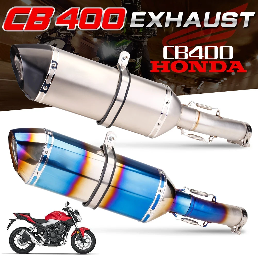 

For HONDA CB400 Sport Motorcycle Slip-on Exhaust Pipe Escape Connection Muffler Link Pipe 51mm
