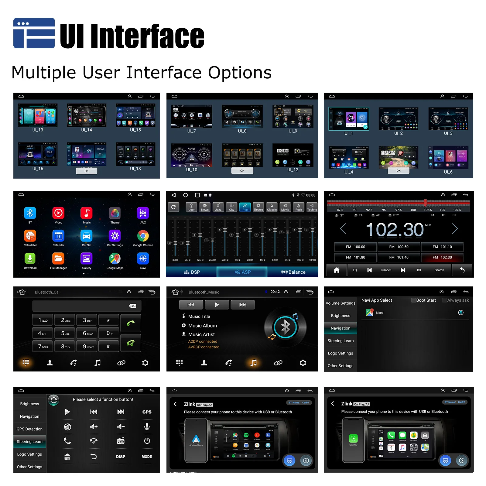 ESSGOO 7 9 10 Zoll Universal Autoradio 2GB Android Auto Carplay Auto-Stereo-Multimedia-Player GPS Autoradio Intelligente Fahrzeugsysteme – Detail 24